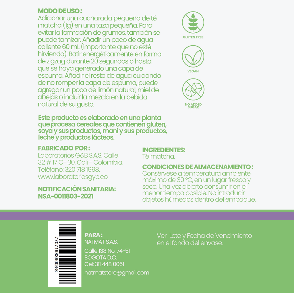 Beneficios del Matcha Dahlia NatMat: energía sostenida, antioxidantes y enfoque mental