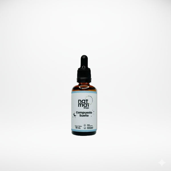 Gotas Compuesto Sueño NatMat, frasco de 50 ml con valeriana y pasiflora para dormir mejor