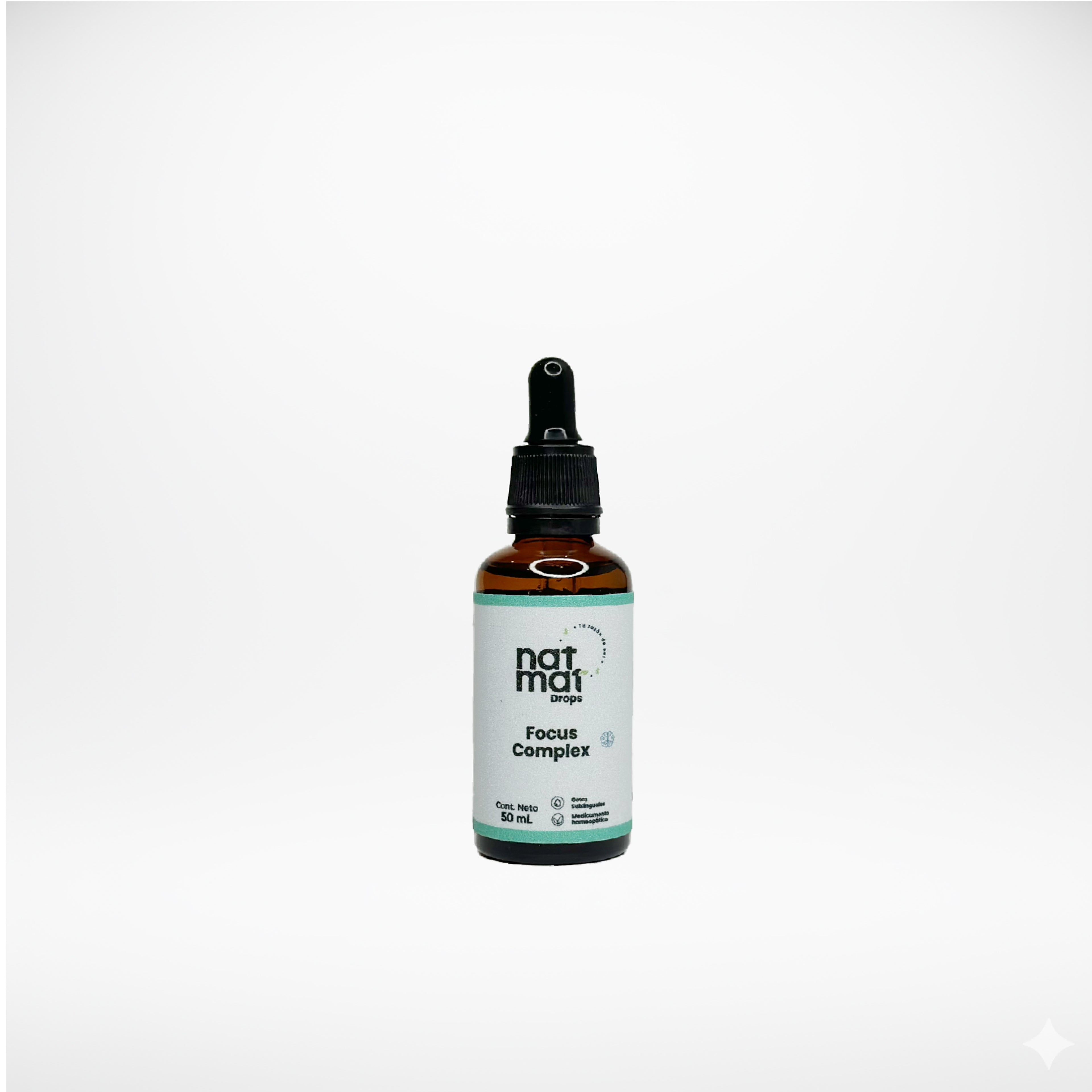 Gotas Focus Complex NatMat, frasco de 50 ml para regular ansiedad y estrés
