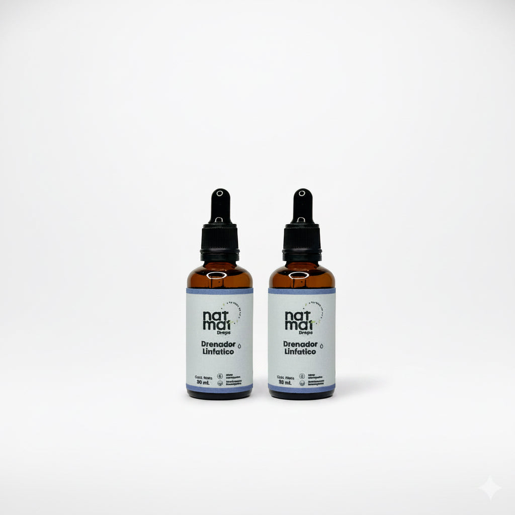 Pack x2 Gotas Drenador Linfático NatMat, 50 ml cada frasco para desinflamar