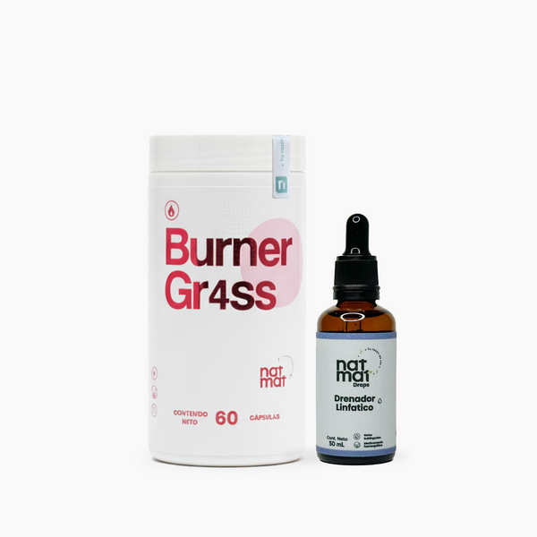 Combo Quema y Drena NatMat: Burner Gr4ss y Gotas Drenador Linfático
